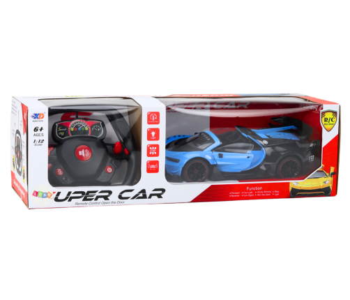 Remote Controlled Sports Car RC 1:12 Opening Doors Blue