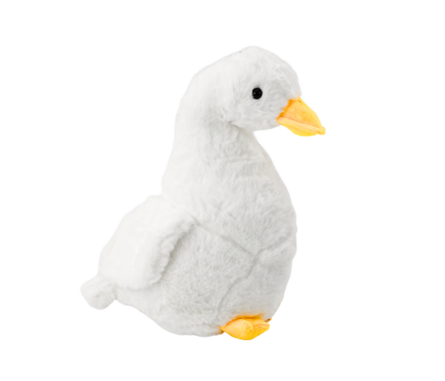 White Plush Goose Mascot Cuddly Plush Duck 30cm