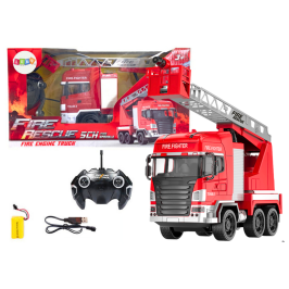 Fire Truck with Boom Remote Control RC Spray Lights