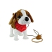 Interactive Dog On a Lead with Head-Scarf Moves Tail Sings