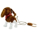 Interactive Dog On a Lead with Head-Scarf Moves Tail Sings