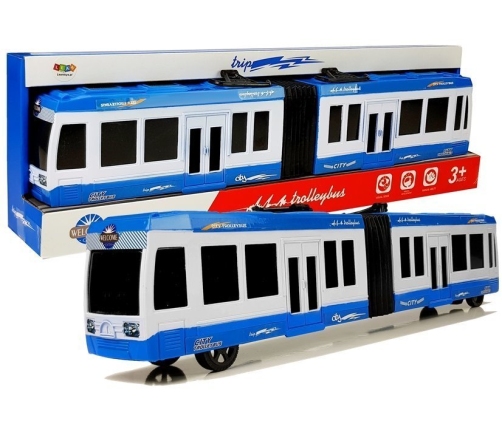 Articulated Bus with Friction Drive Blue