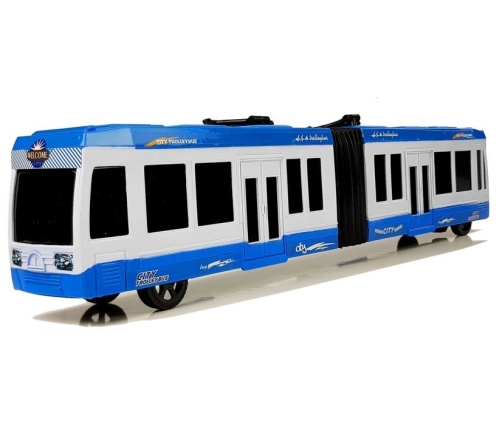 Articulated Bus with Friction Drive Blue