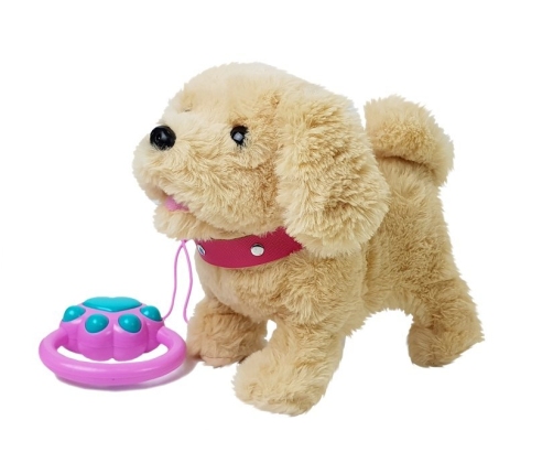 Plush Dog on a Leash Battery-Powered Beige Accessories