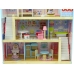 Wooden Marika Dolls' House with Opening Windows Three Storeys Balcony Furniture