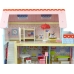 Wooden Marika Dolls' House with Opening Windows Three Storeys Balcony Furniture