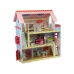 Wooden Marika Dolls' House with Opening Windows Three Storeys Balcony Furniture