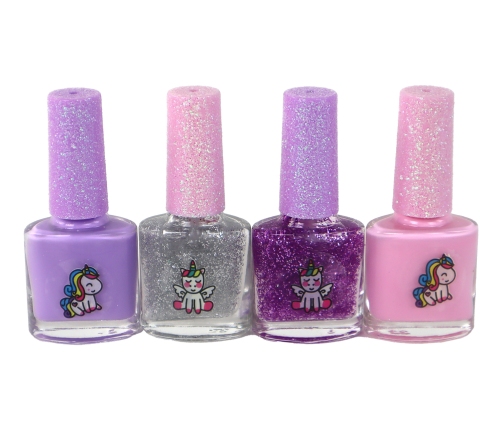 Beauty Set Glitter Nail Polish 4 Pieces Unicorns