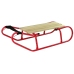 Metal Sled with Backrest Strap Red