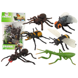 Set of 6 Insect Figures Insect Spider Bee