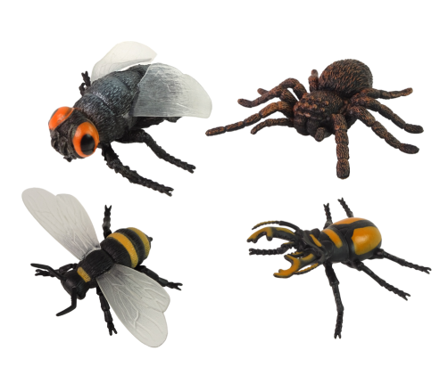 Set of 6 Insect Figures Insect Spider Bee