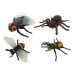 Set of 6 Insect Figures Insect Spider Bee