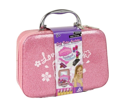 Makeup and Nail Set in Suitcase Pink