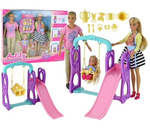 Anlily Parents and Children Playground Doll Set