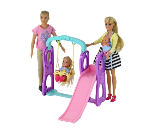 Anlily Parents and Children Playground Doll Set