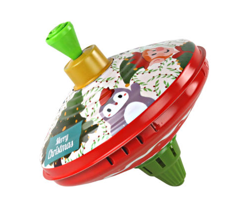 Traditional Metal Spinning Top Santa Claus Theme