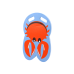 Crab Blue Foam Swimming Board