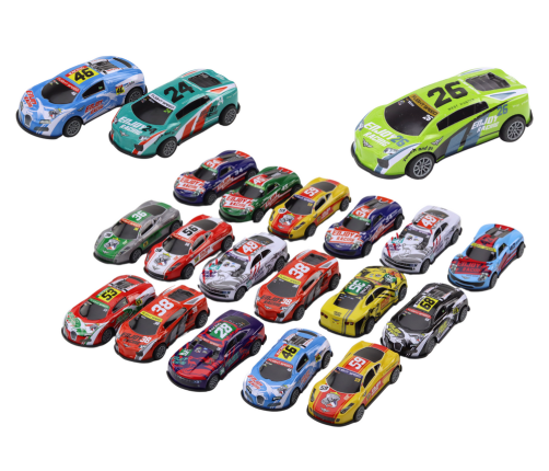 Set of Toy Cars, Spring Springs, Sports Racing Cars 1:64, 20 pcs.