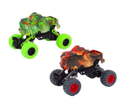 Dinosaur Car, Friction Drive, Red or Green, Off-Road