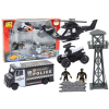 Set of Police Car Quad Figures Helicopter Lights Sounds