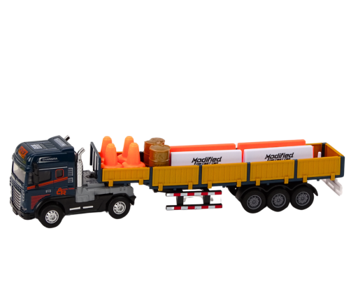 Truck With Trailer Blue 1:24 TIR Car Truck Accessories Sounds