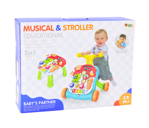 Walker Pushchair Educational Table 2in1 Interactive Light and Sound