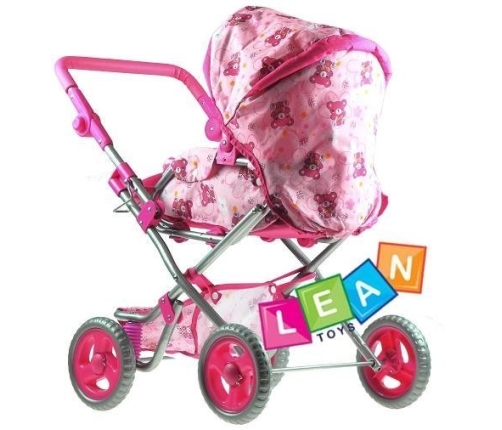 2 in 1 Doll Stroller Pram Buggy Adjustable Handle