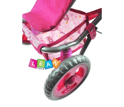 2 in 1 Doll Stroller Pram Buggy Adjustable Handle