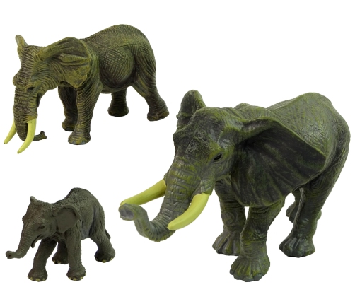 Africa Elephants Tigers Wild Animals Figure Set