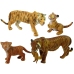 Africa Elephants Tigers Wild Animals Figure Set