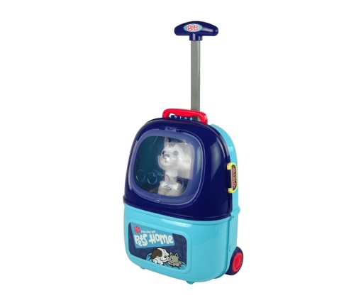 Beauty Salon Set For Dog Pet in Suitcase Backpack Blue