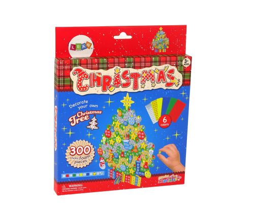 DIY Coloured Mosaic Christmas Tree Sticker Set