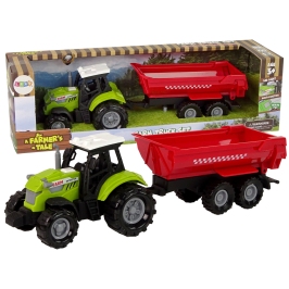 Green Tractor with Trailer