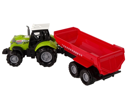 Green Tractor with Trailer