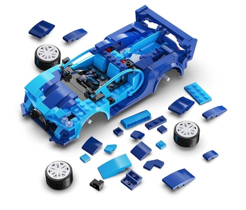 Construction Blocks Race Car Blue R/C 325 Elements