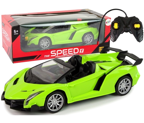 Remote Controlled Sports Car R/C 1:18 Green