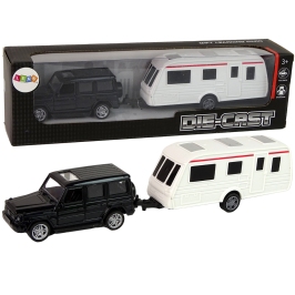 Jeep Black Caravan Vehicle Set Metal Elements