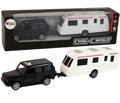 Jeep Black Caravan Vehicle Set Metal Elements