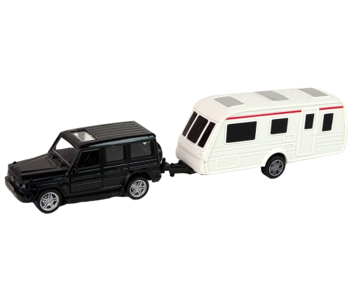 Jeep Black Caravan Vehicle Set Metal Elements