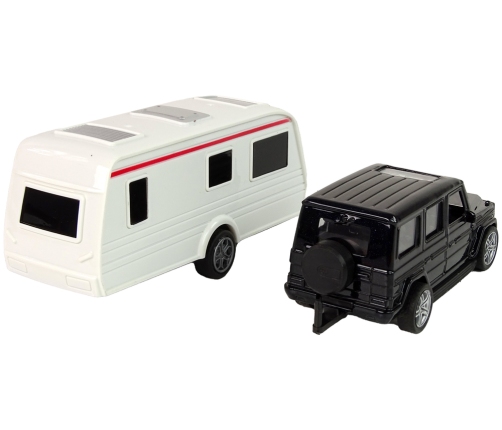 Jeep Black Caravan Vehicle Set Metal Elements