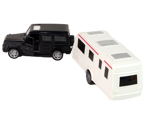 Jeep Black Caravan Vehicle Set Metal Elements