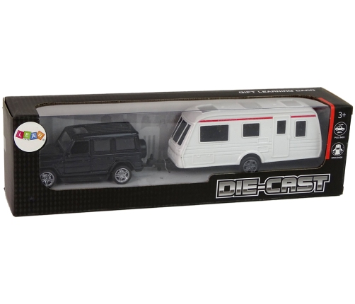 Jeep Black Caravan Vehicle Set Metal Elements