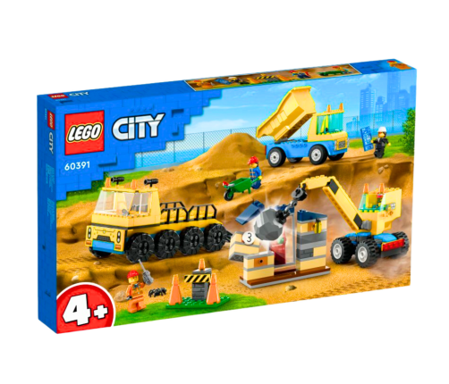 LEGO CITY Trucks and Crane with Wrecking Ball 60391