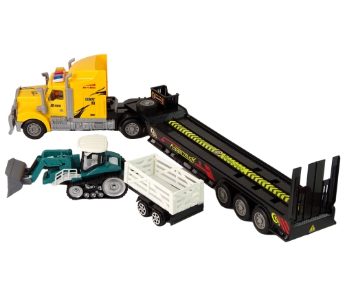 Vehicle Set Yellow Truck 60 cm Excavator with trailer  Remote-controlled R/C