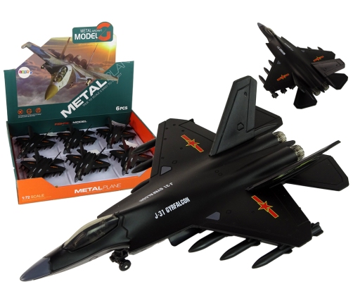 Black Friction Drive Fighter Plane 1:72