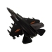 Black Friction Drive Fighter Plane 1:72