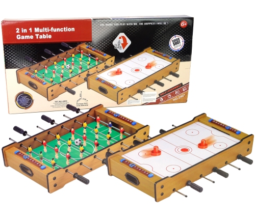 Wooden 2 in 1 Foosball table and air hockey table