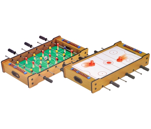 Wooden 2 in 1 Foosball table and air hockey table