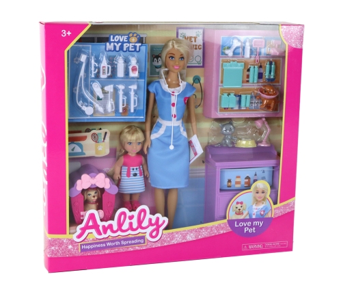 Anlily Love My Pet Veterinary Clinic Doll Set