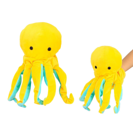 Plush Mascot Octopus Yellow Puppet 25 cm